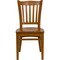 Emma and Oliver Vertical Slat Back Wooden Restaurant Dining Chair